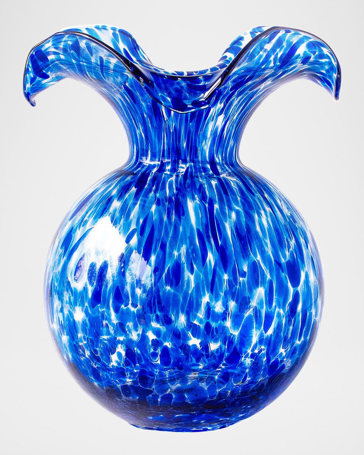 Hibiscus Glass Tortoiseshell Medium Fluted Vase