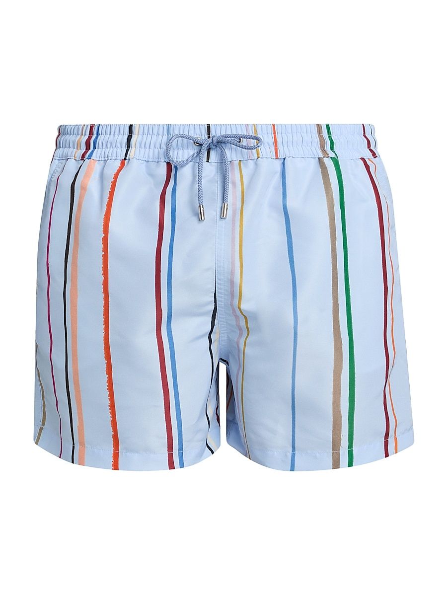 Men's Cairo Stripe Swim Shorts - Light Blue - Size XL
