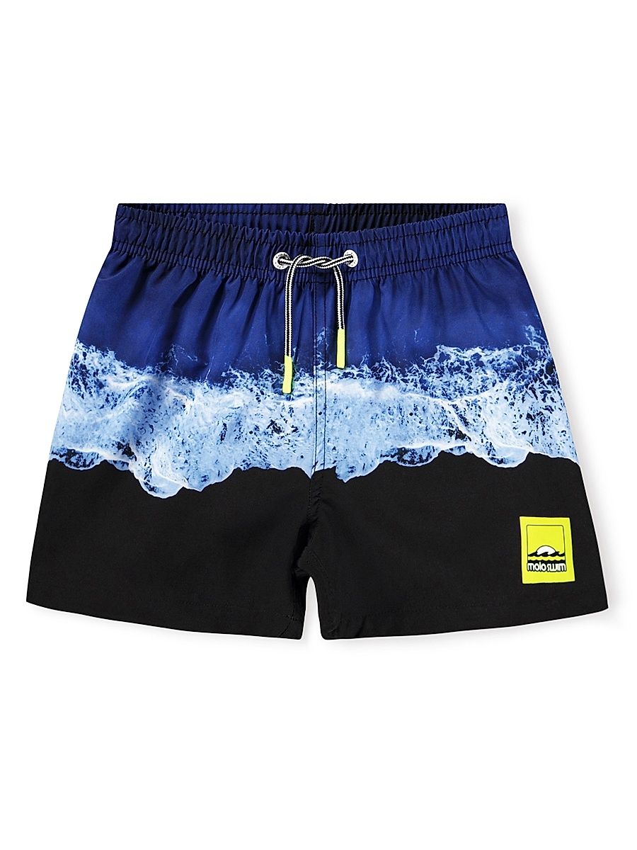 Little Boy's & Boy's Shore Print Board Shorts - Big Ocean - Size 9