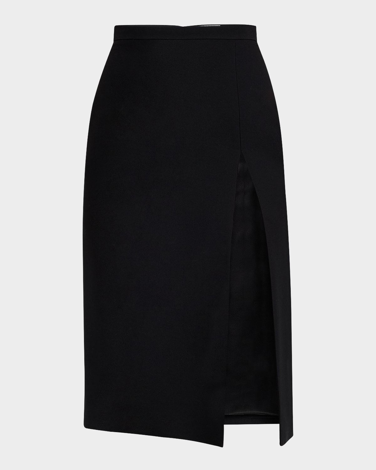 Ezra Thigh-Slit Crepe Skirt