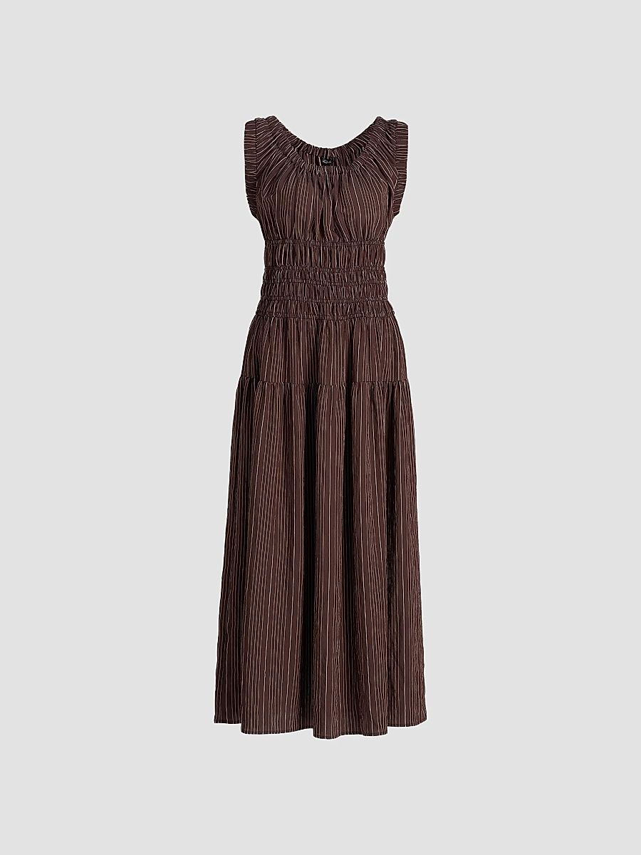 Women's Anastasia Striped Midi Dress - Chicory Stripe - Size XS