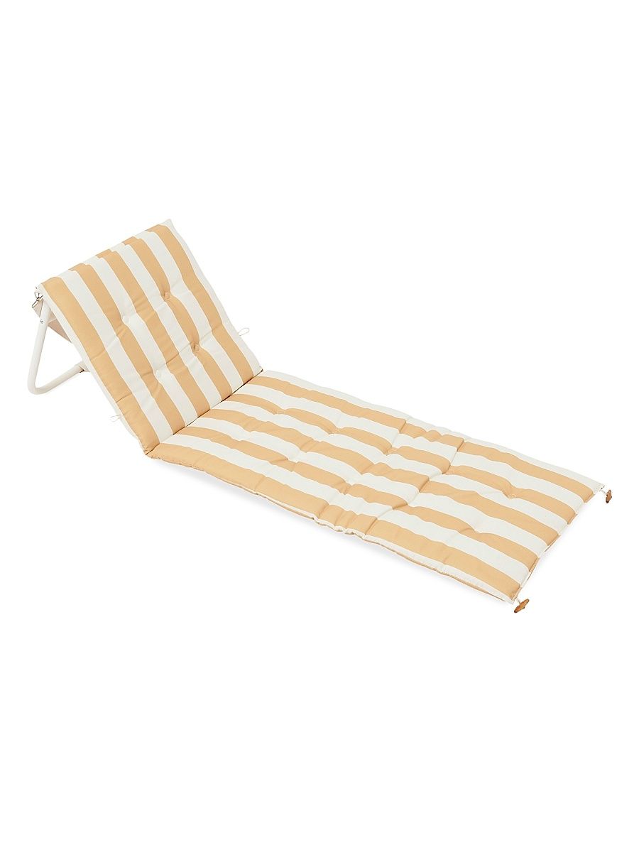 Mango Bay Stripe Reclining Beach Chair - Yellow