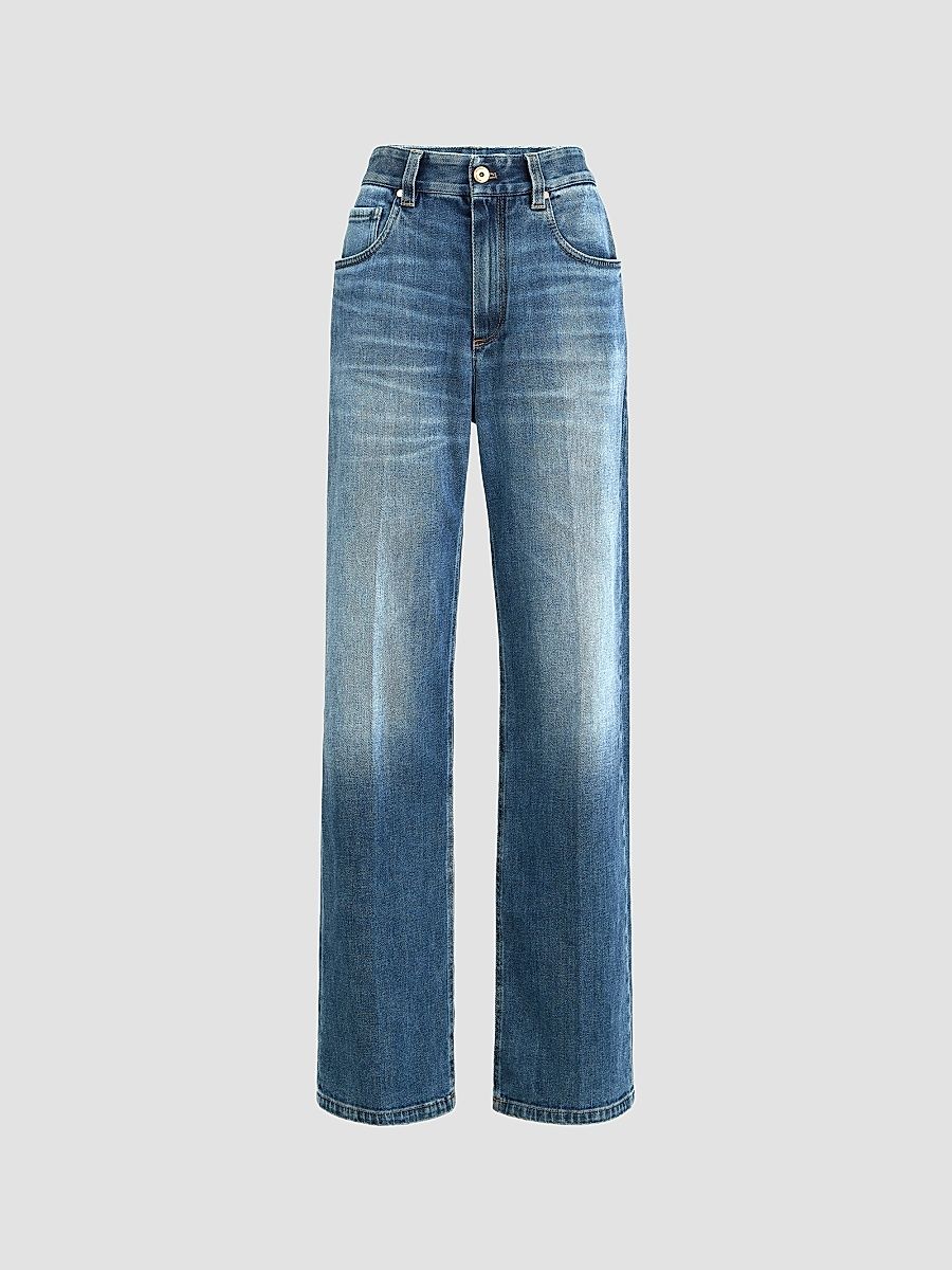 Women's Comfort Cotton Denim Contemporary Loose Jeans - Denim - Size 16
