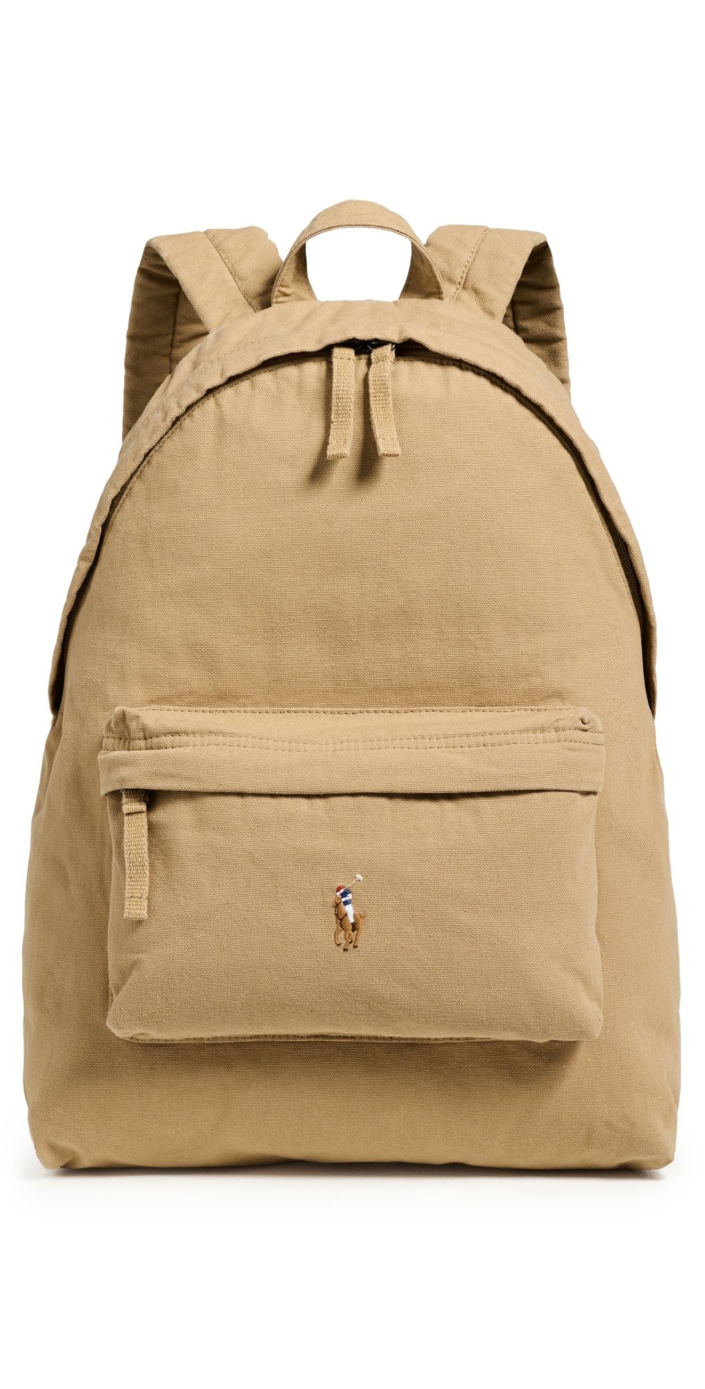 Polo Ralph Lauren Canvas Zipper Backpack Tan One Size
