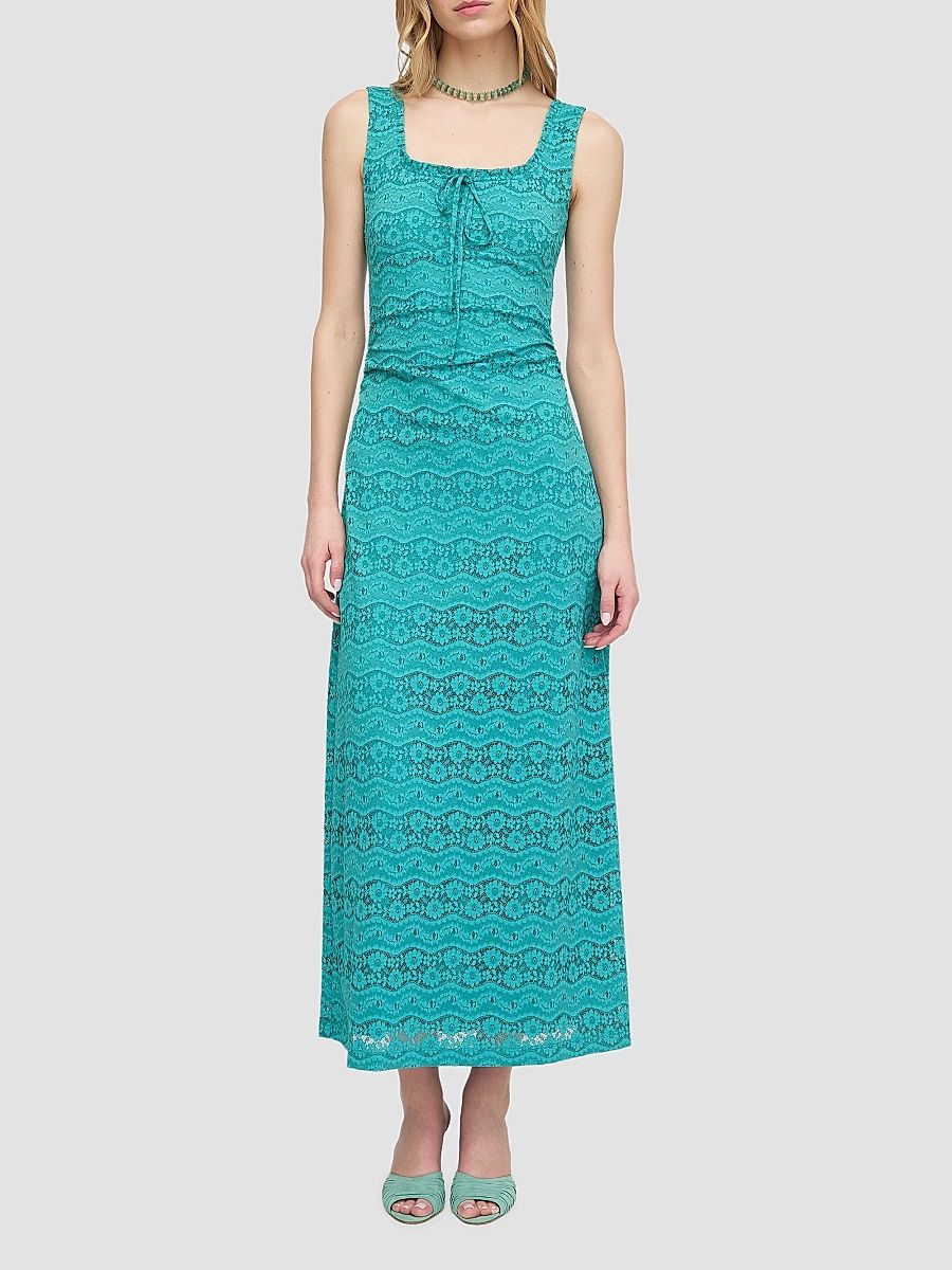 Women's The Coraline Dress - Teal Stretch Lace - Size XXS
