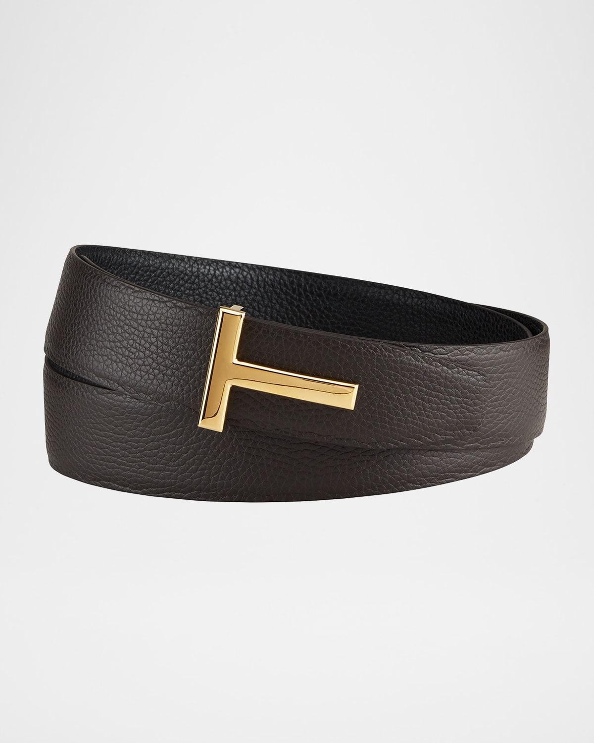 Men & apos;s Signature T Leather Belt