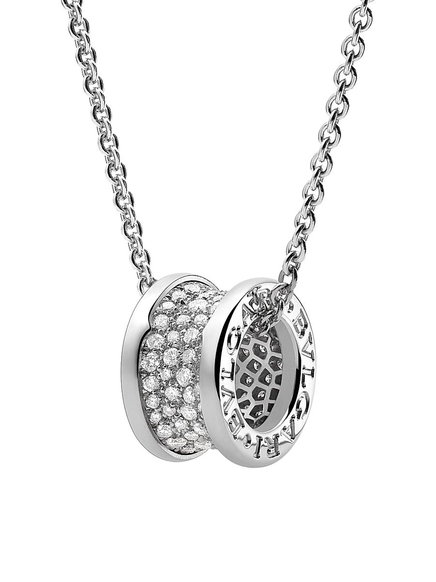 Women's B. zero1 18K White Gold & Diamond Pendant Necklace - White Gold