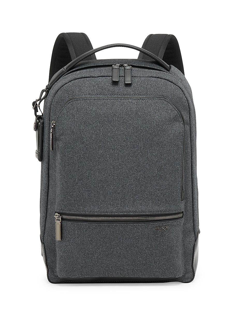 Men's Harrison Bradner Nylon & Leather Backpack - Dark Charcoal