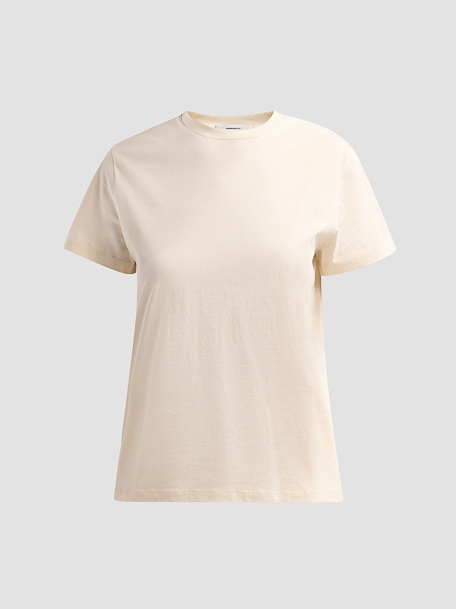 Women's Cotton Crewneck Classic T-Shirt - Pearl - Size XL