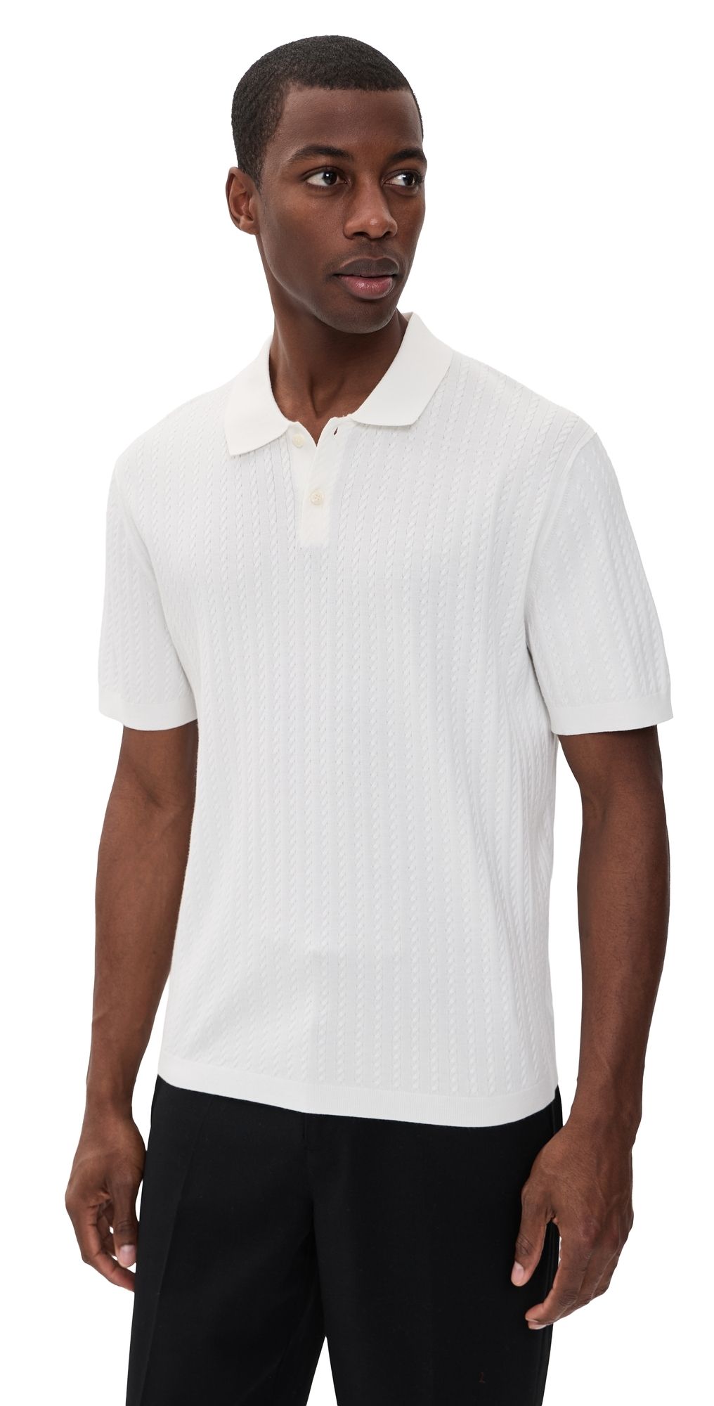 Theory Bilen Cable Polo White S