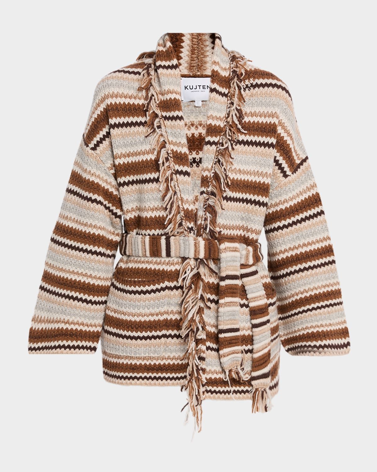 Zaina Zig-Zag Cashmere Cardigan