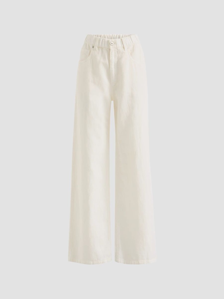 Brunello Cucinelli Women's Garment-Dyed Jeans in Cotton and Linen - Panama - Size 18