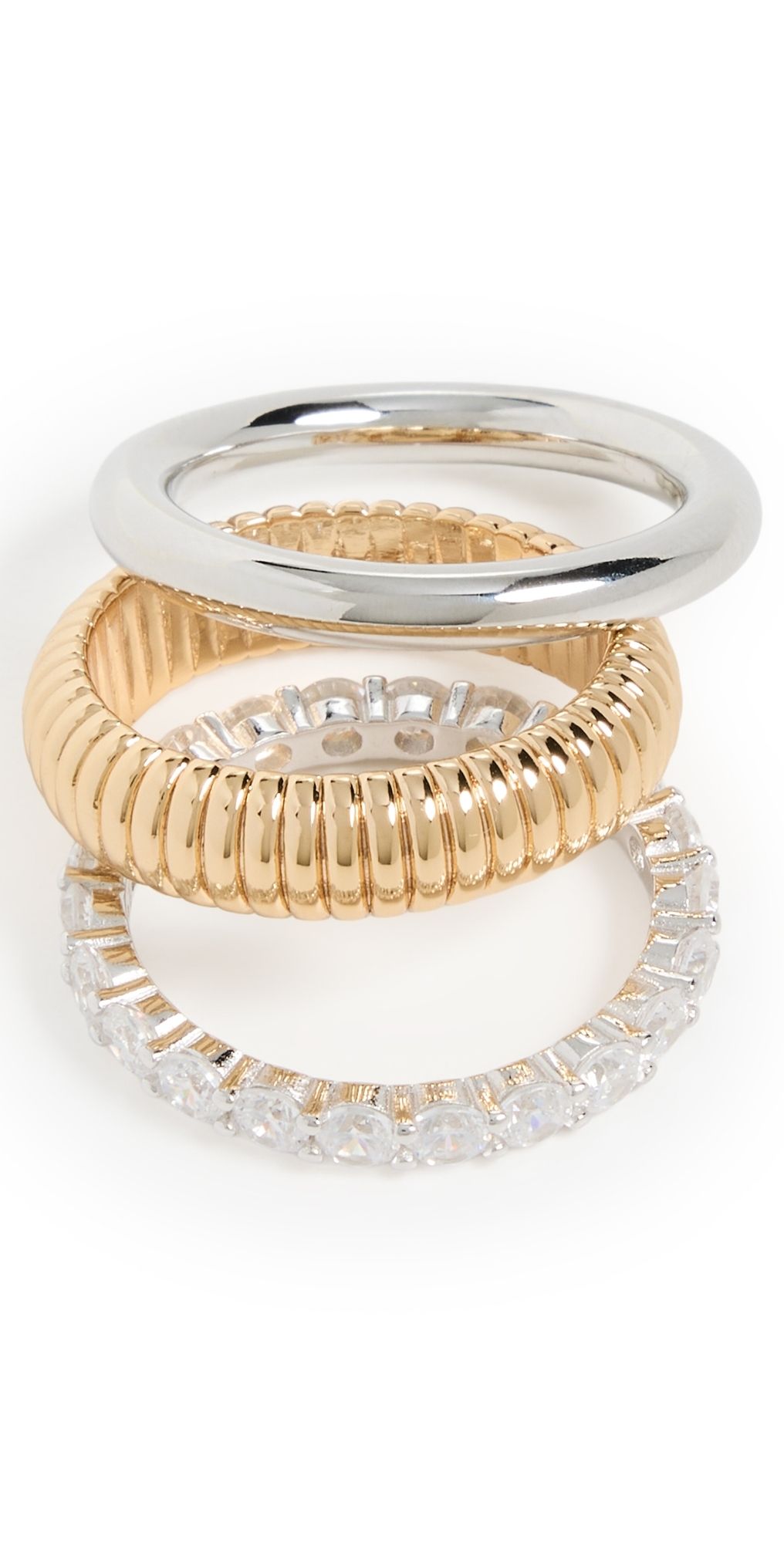 SHASHI Roux Ring Set Gold 7