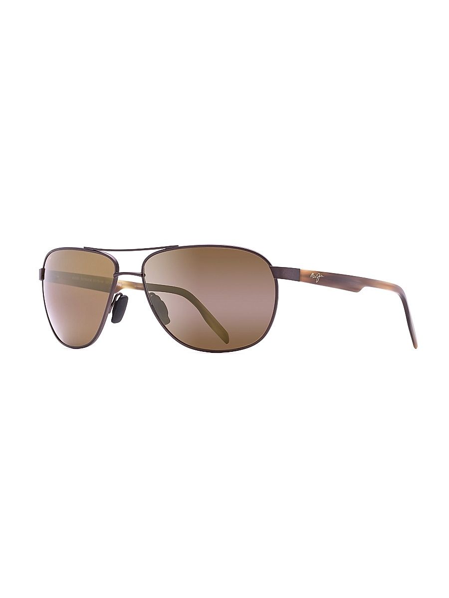 Men's Castles 61MM Teardrop Sunglasses - Brown Bronze