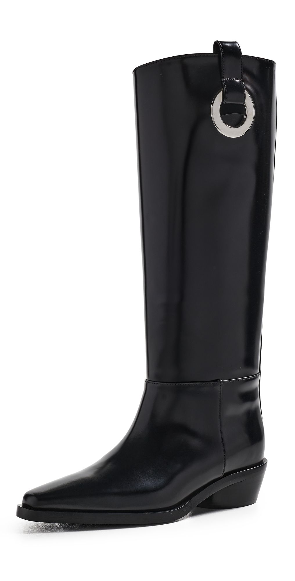 Proenza Schouler Bronco Grommet Knee High Boots Black 41