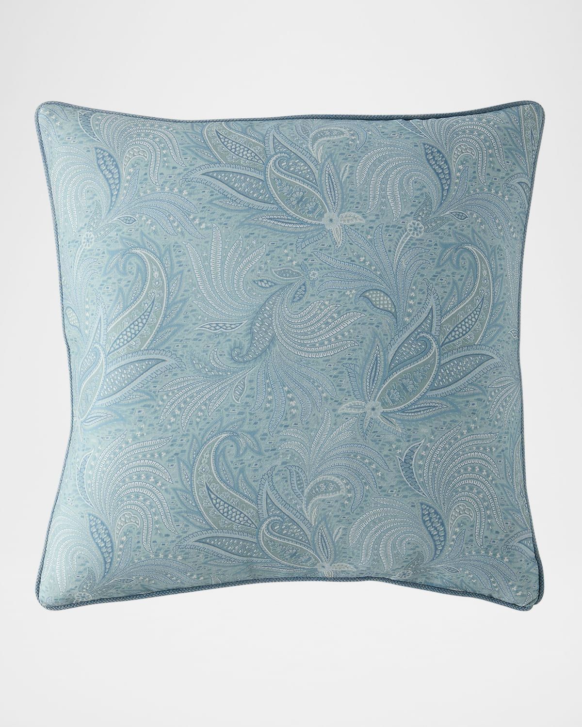 Calathea Embroidered Pillow with Cord