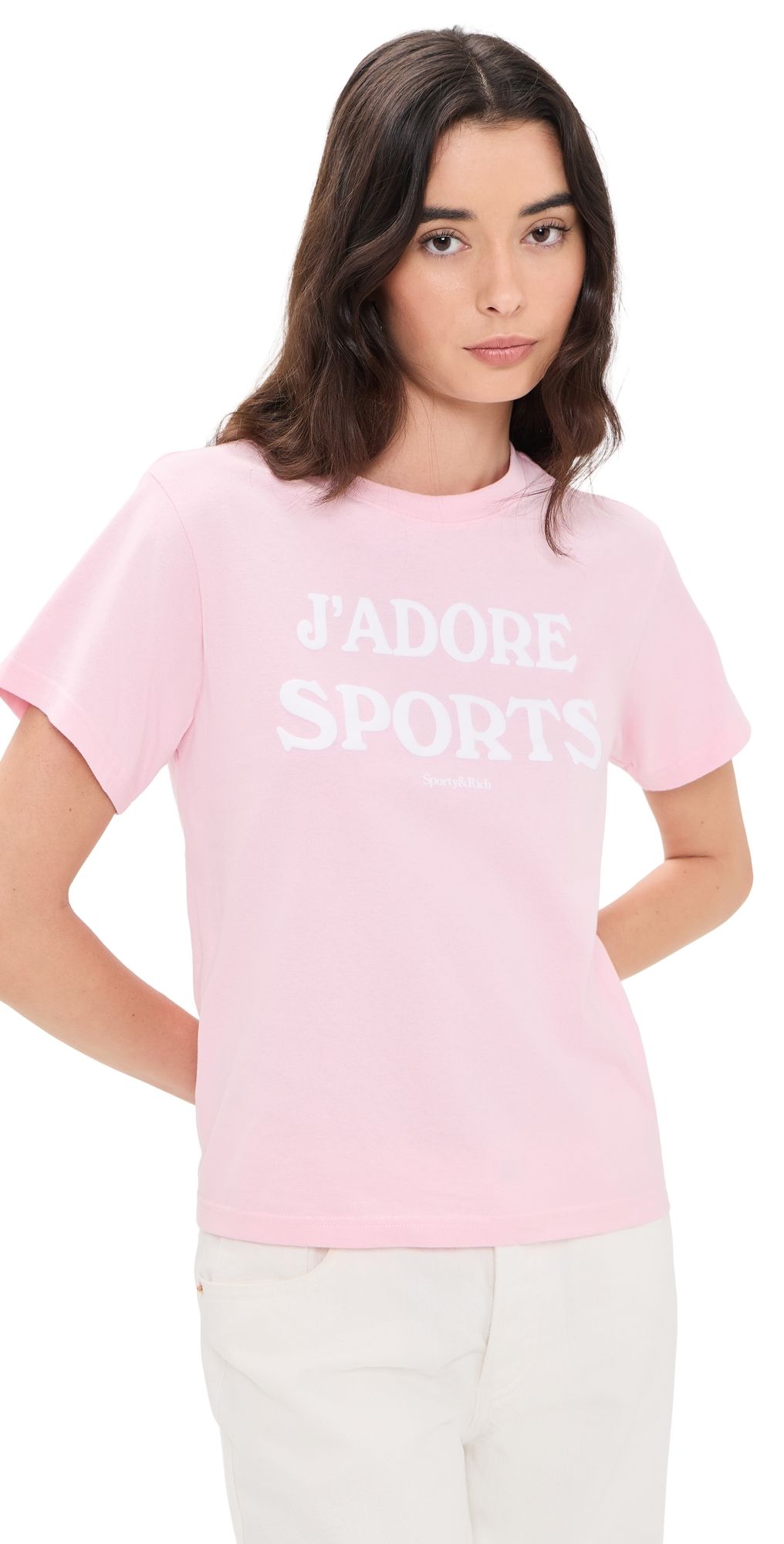 Sporty & Rich J'adore Baby Tee Laffy White XS