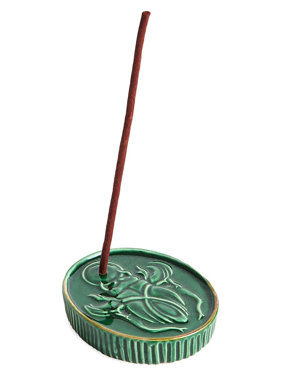 Oval Incense Holder - Forest Green