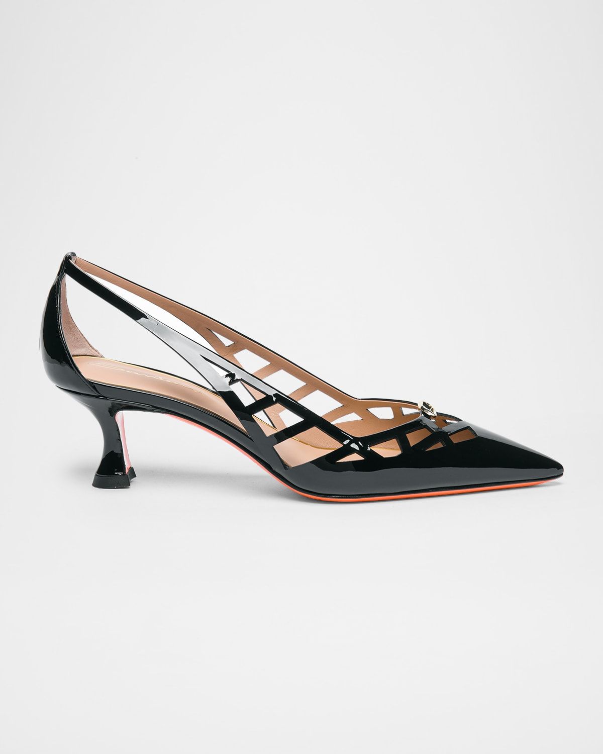 55mm Cutout Patent Leather Pumps