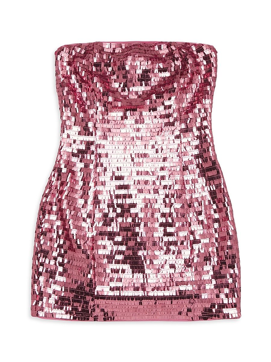 Girl's Sam Sequined Strapless Dress - Pink - Size 0