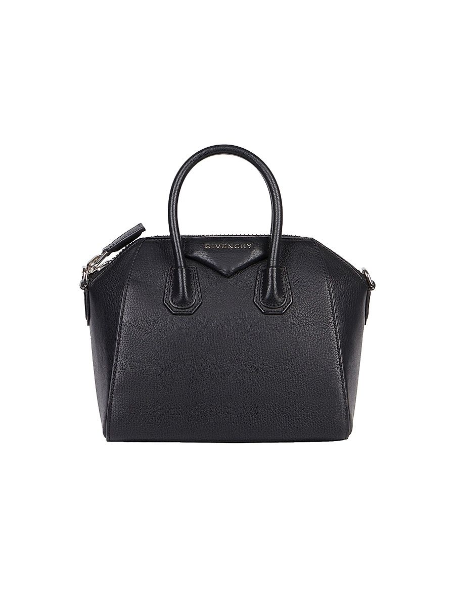Women's Mini Antigona Bag in Grained Leather - Black