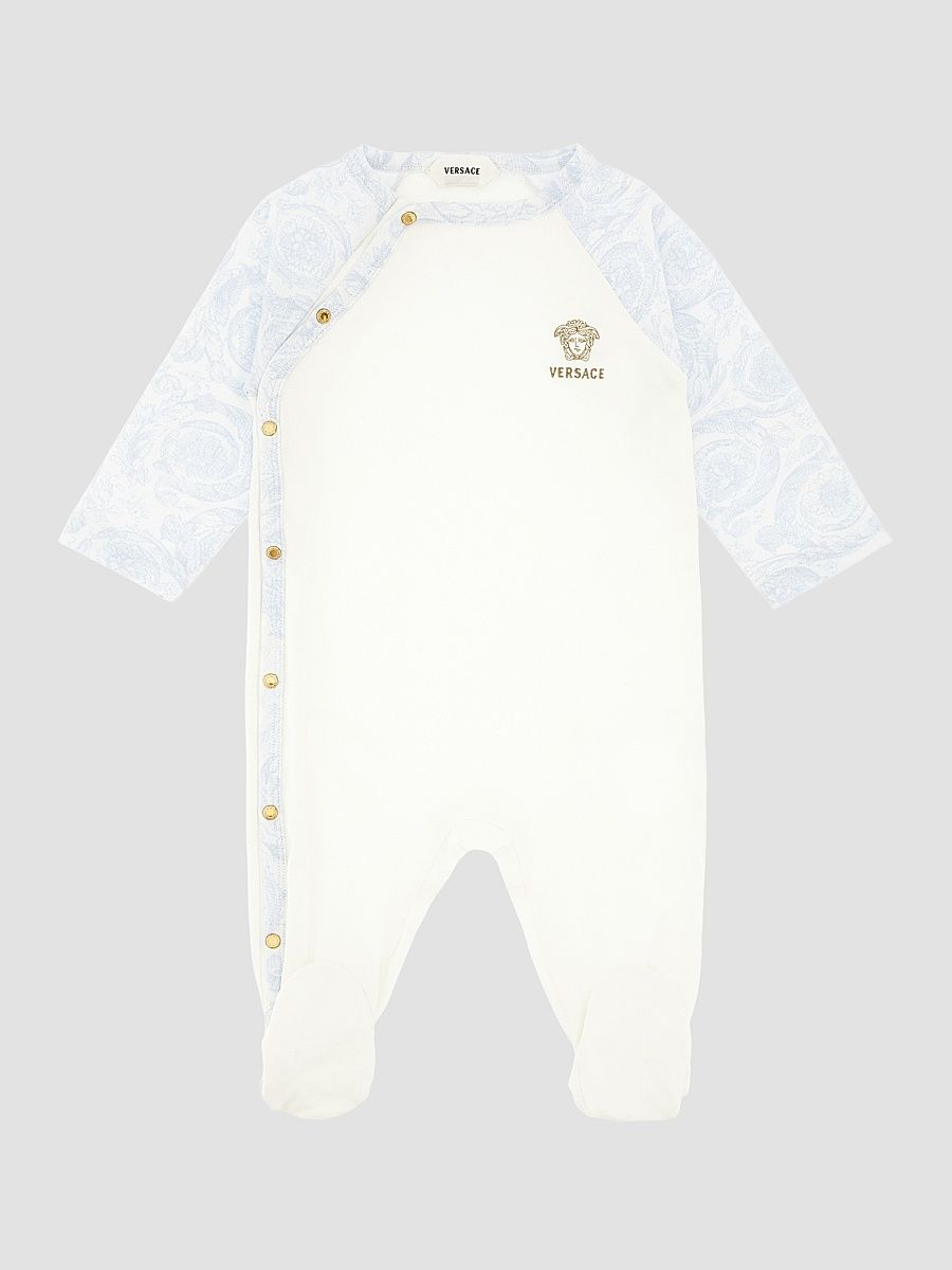 Baby Boy's Medusa Embroidered Cotton Jersey Bodysuit - White - Size 6 Months