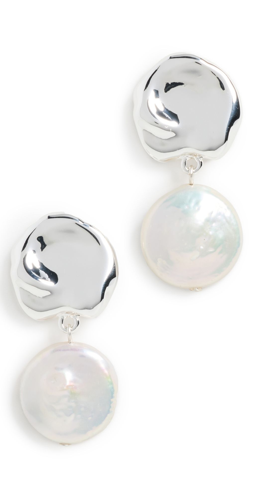 Lizzie Fortunato Coin Reflection Earrings Silver One Size