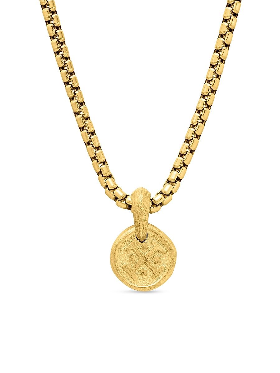 Men's Shipwreck Coin Amulet in 18K Yellow Gold, 17MM - Gold