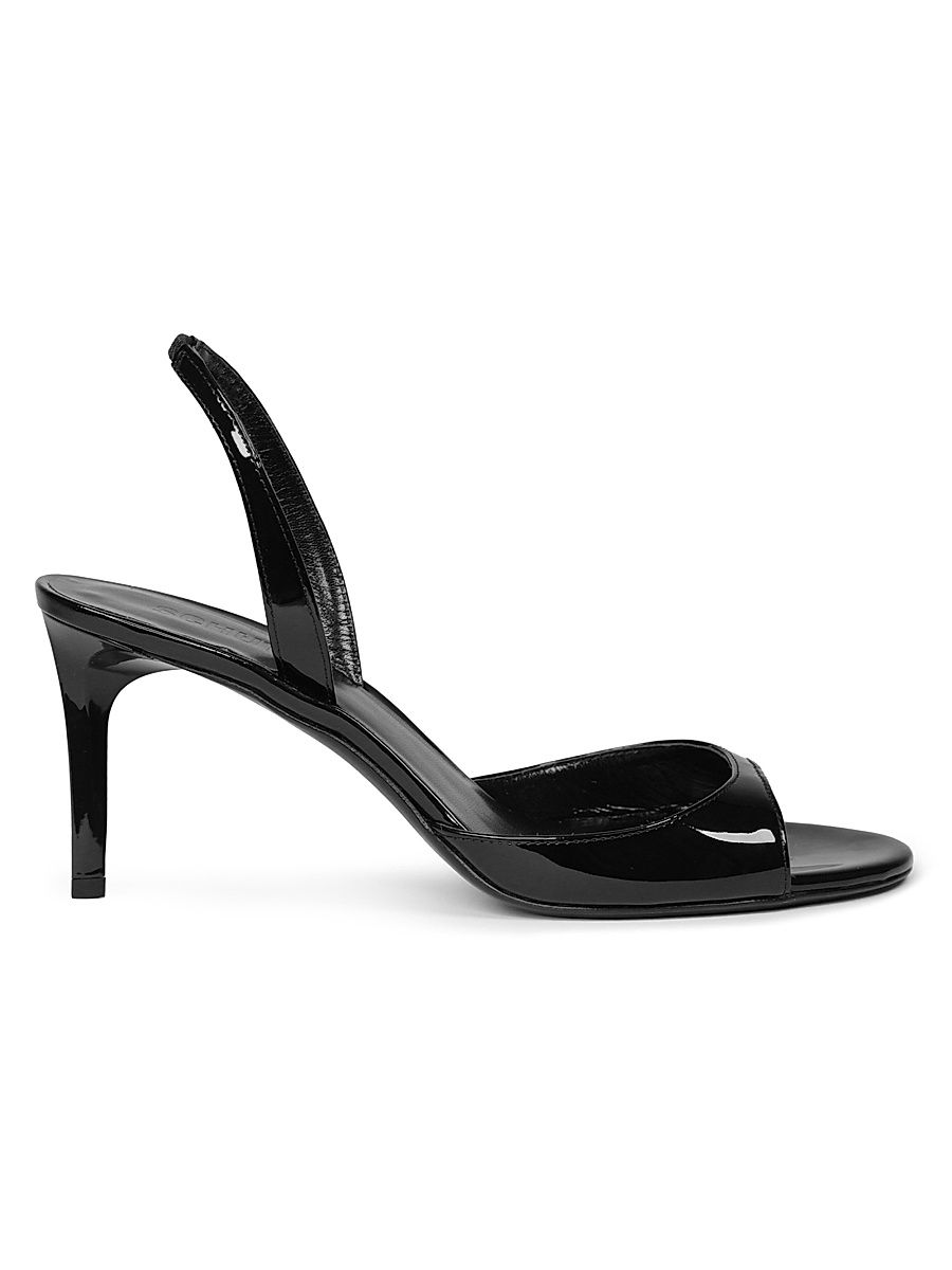 Women's Scarlett Sling Patent Leather Slingback Sandals - Black - Size 9.5