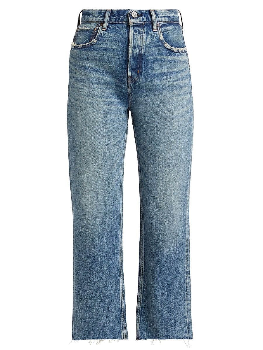 Women's Plainedge Straight Leg Crop Jeans - Blue - Size 30
