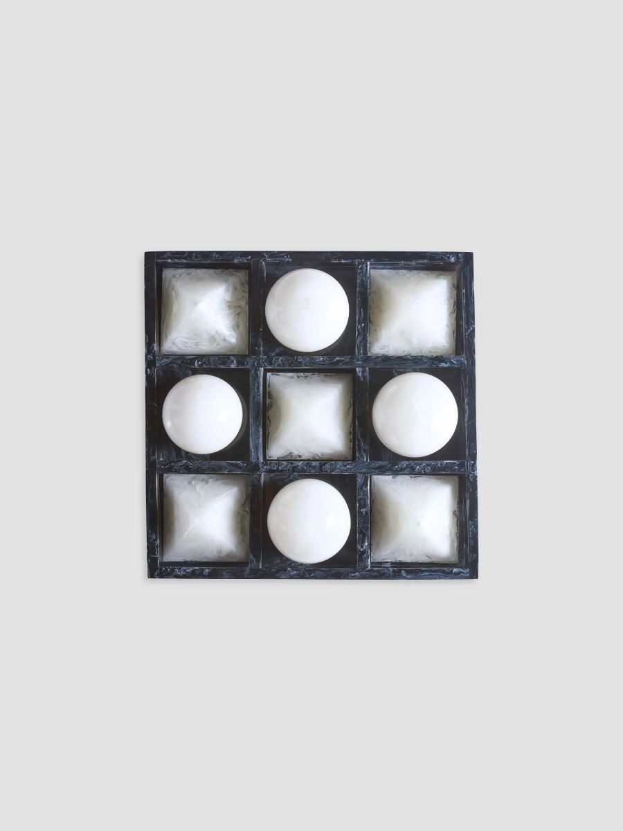 Jonathan Adler Como Tic-Tac-Toe Set - Black White