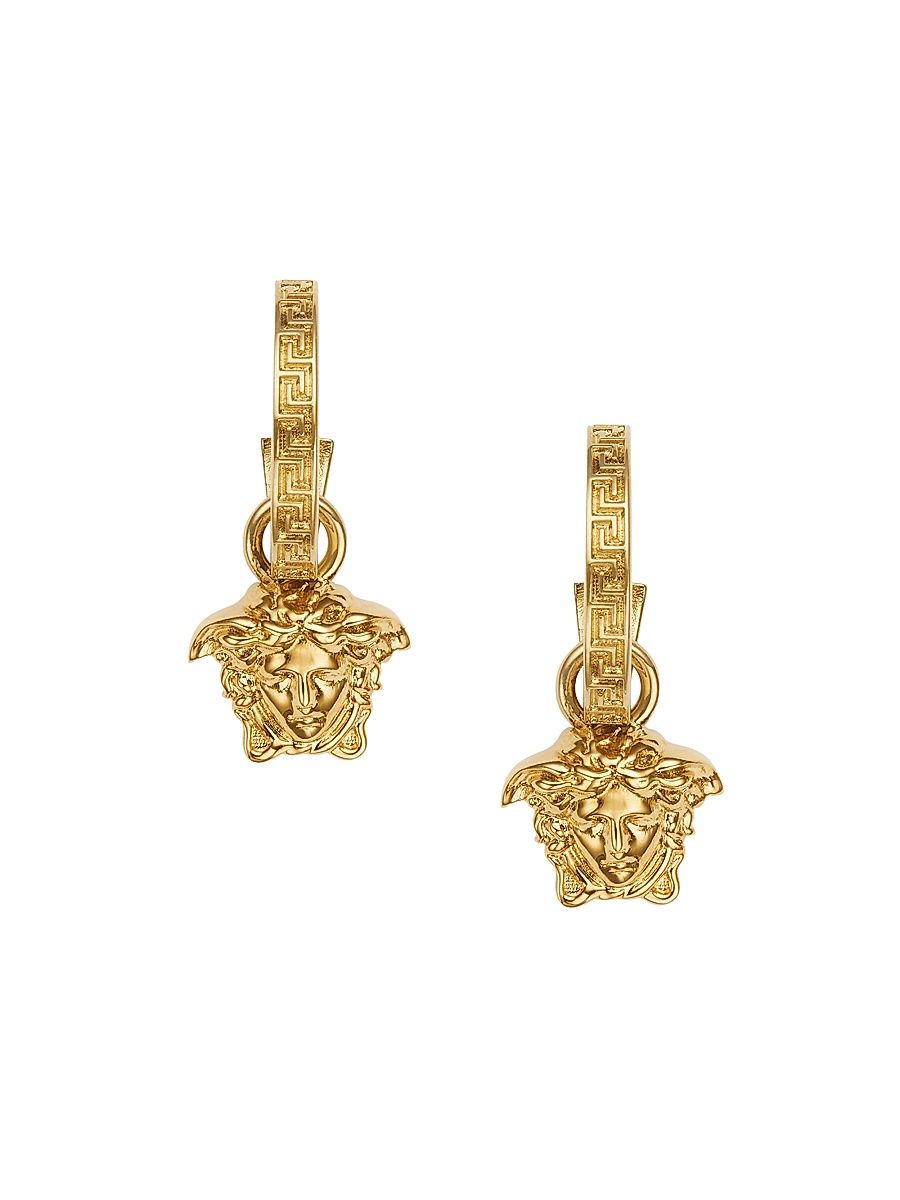Women's Medusa Goldtone Huggie Hoop Earrings - Gold