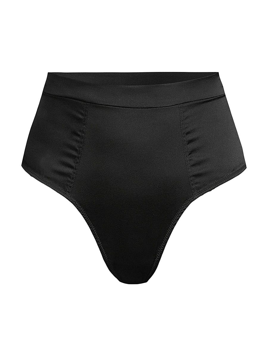 Women's Tous Les Jours High-Waist Thong - Black - Size Large