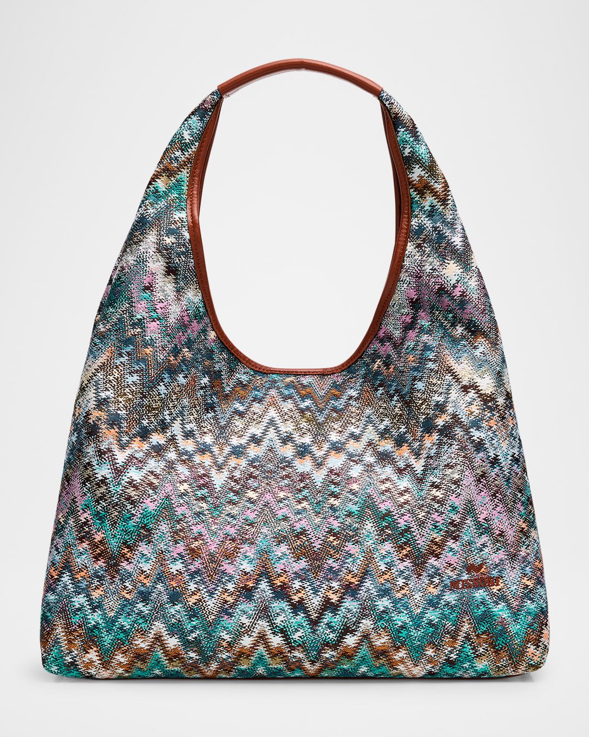 Large Zigzag Canvas Tote Bag