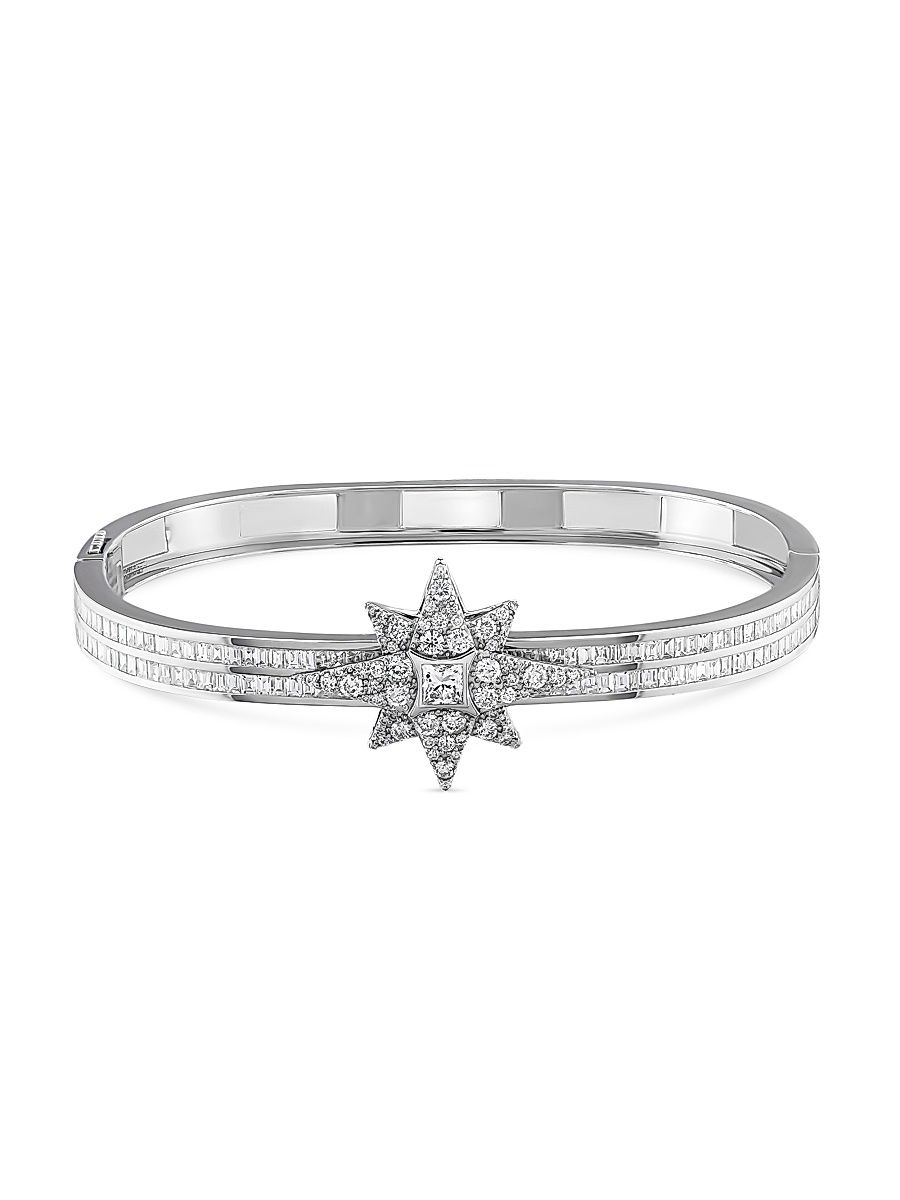Women's Star Light 18K White Gold & 0.25 TCW Diamond Venus Bangle - White Gold
