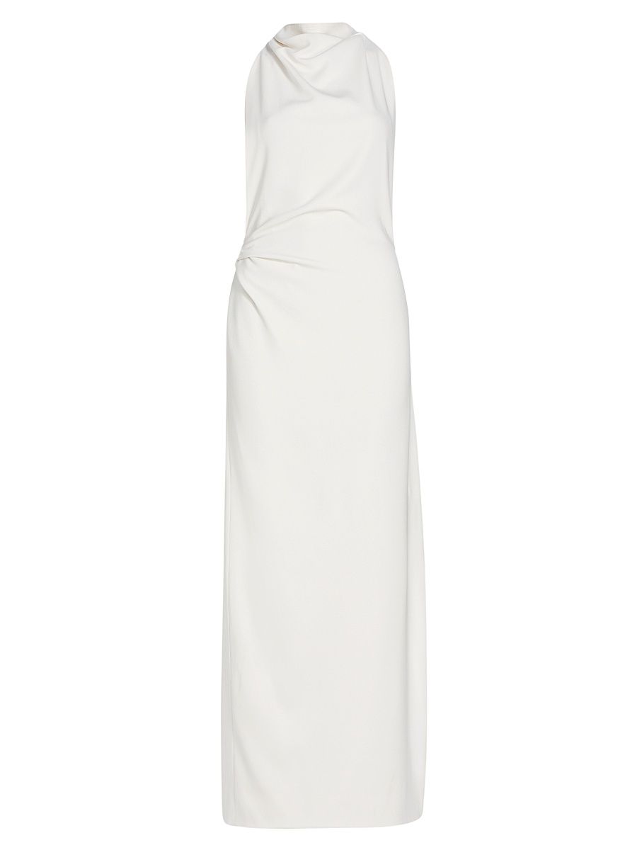 Women's Selena Twist Back Crepe Dress - White - Size 12