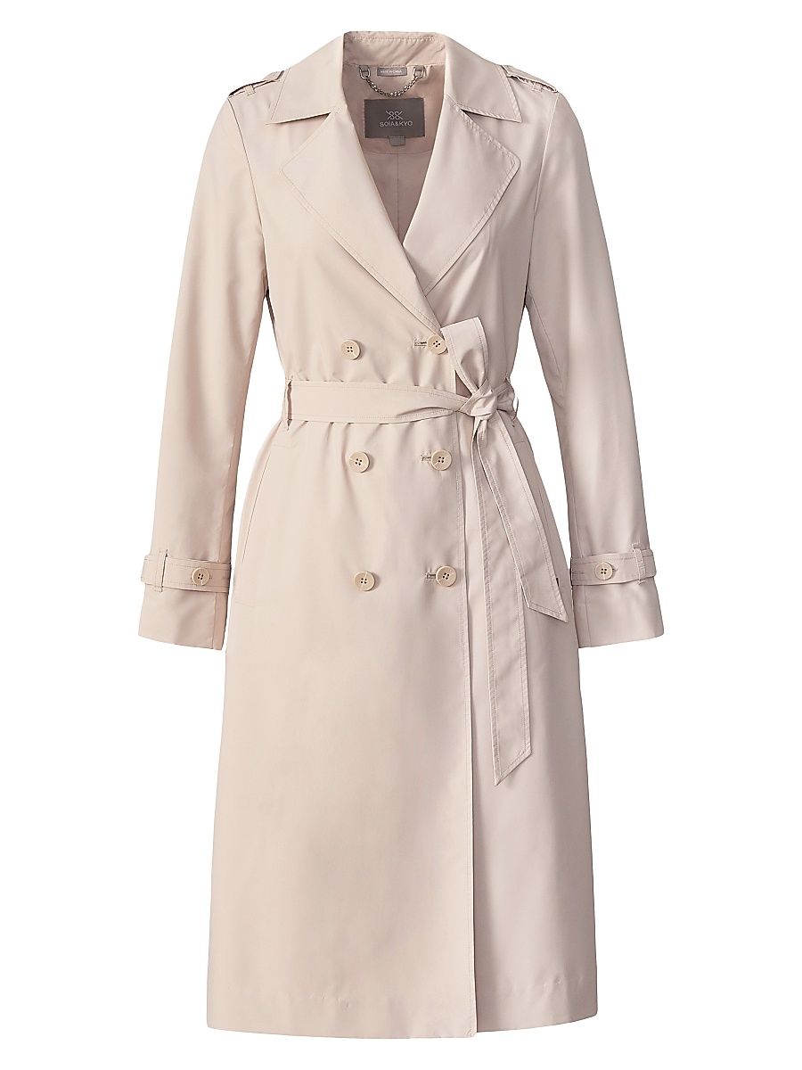 Women's Blaire Double-Breasted Trench Coat - Mist - Size XS