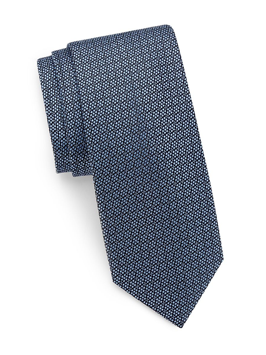 Men's Neat Silk Tie - Light Blue