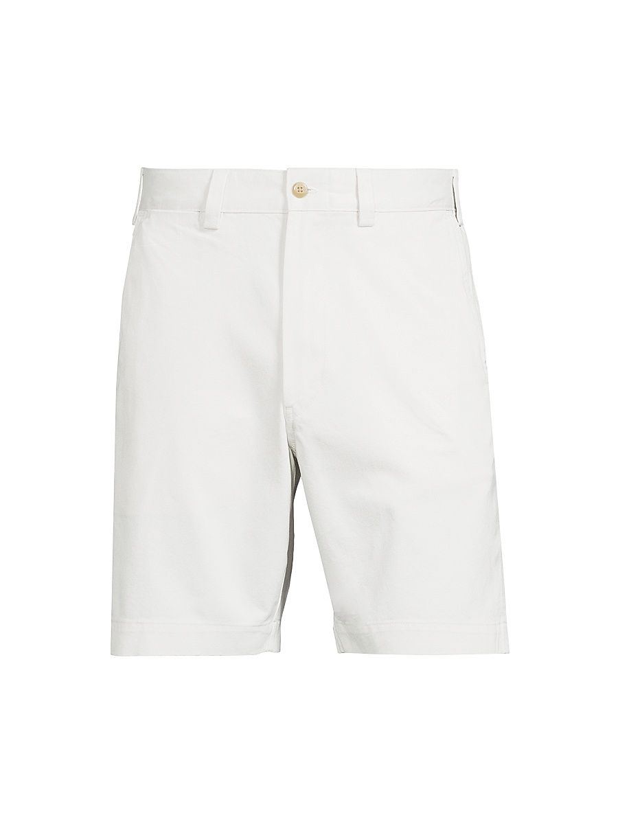 Men's Cotton Flat-Front Shorts - Deckwash White - Size 36