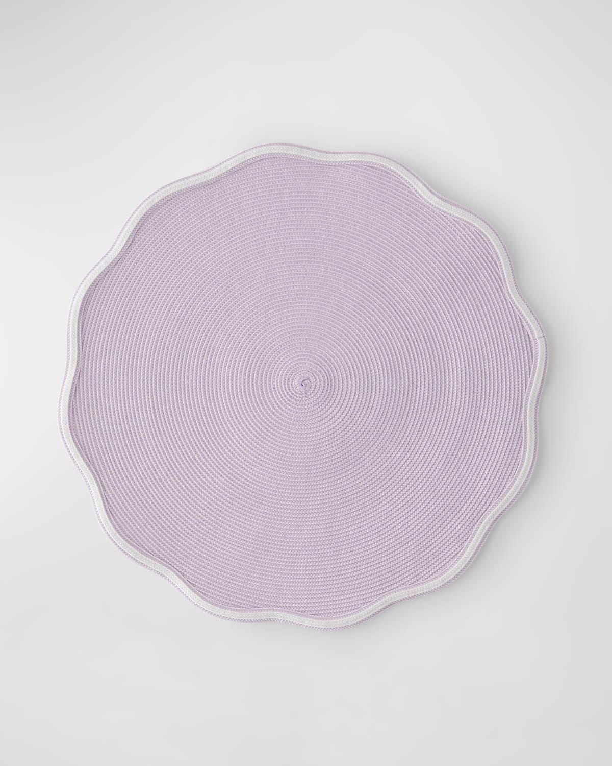 Piped Round Scallop Placemats, Set of 4