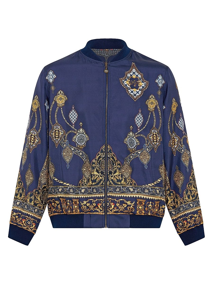 Men's The Imperial Gate Silk Reversible Bomber Jacket - The Imperial Gate - Size Small