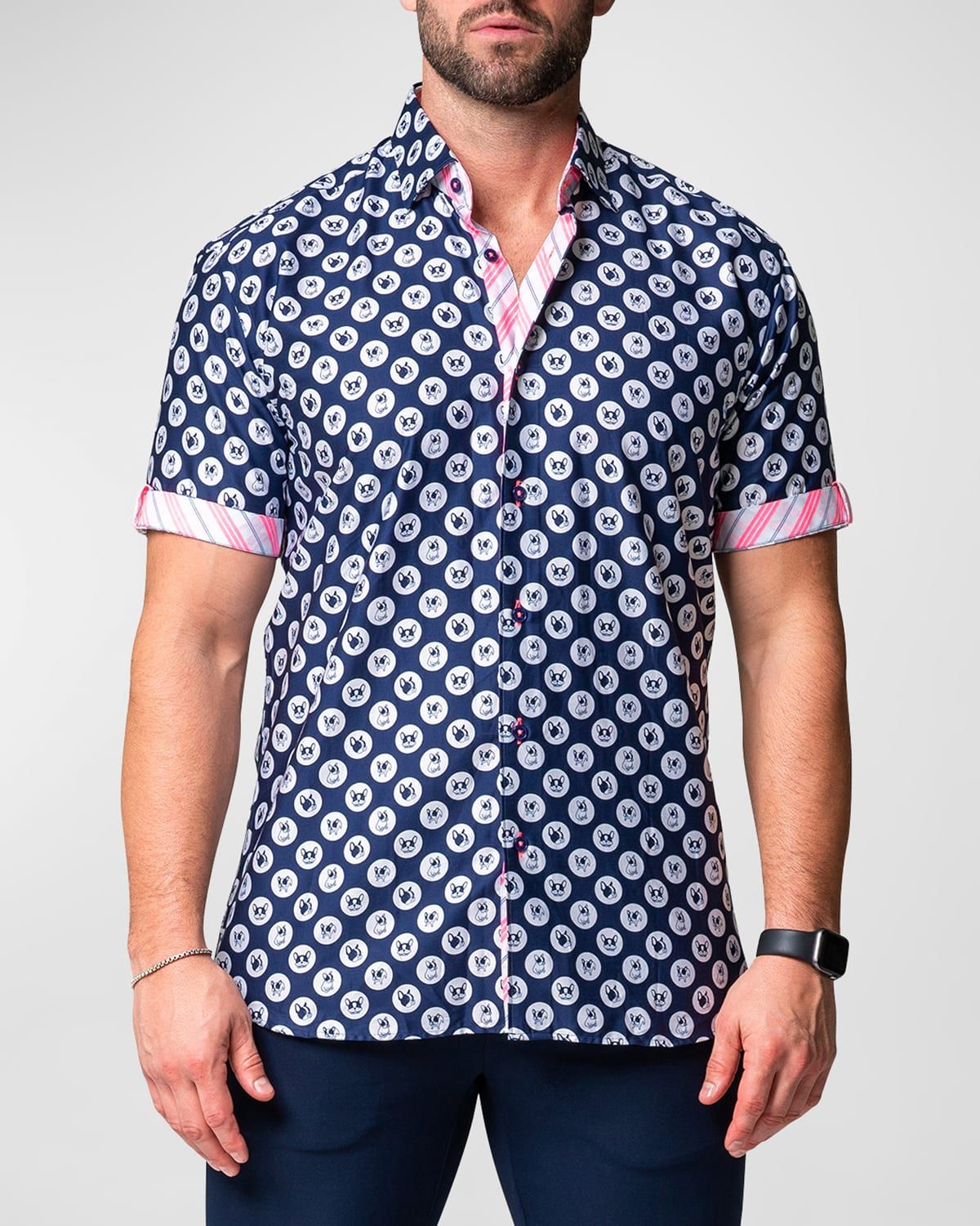 Men & apos;s Galileo Dog Dot Sport Shirt