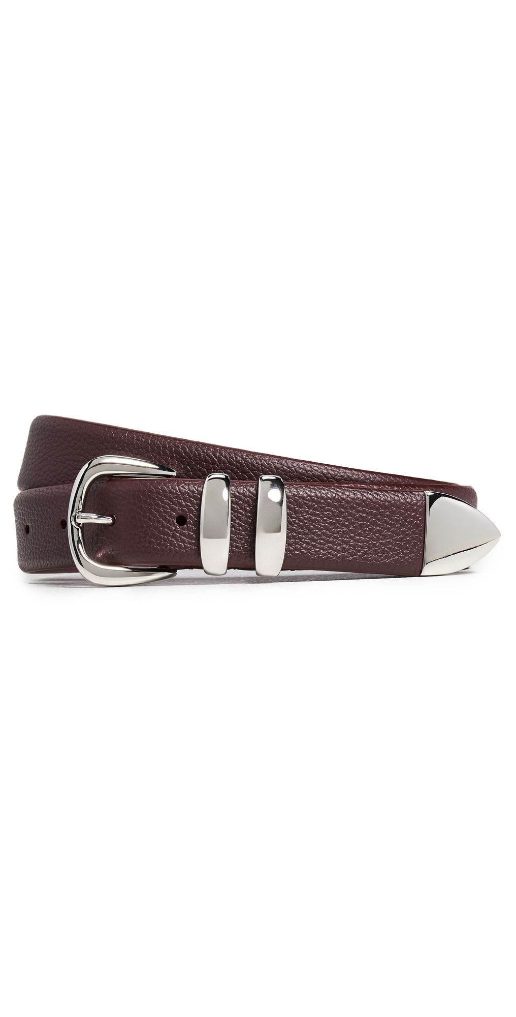 Anderson's Narrow Soft Grained Calf Leather Belt Oxblood 80