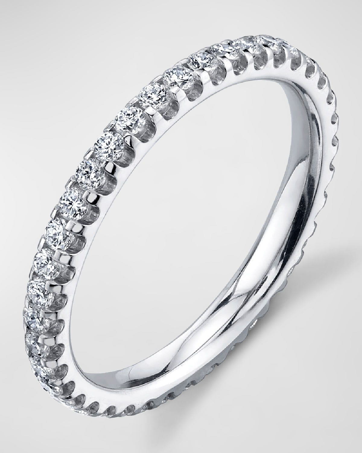 Platinum Eternity Comfort Fit Band with U Prong Set Round Cut Diamonds, 0.50ct