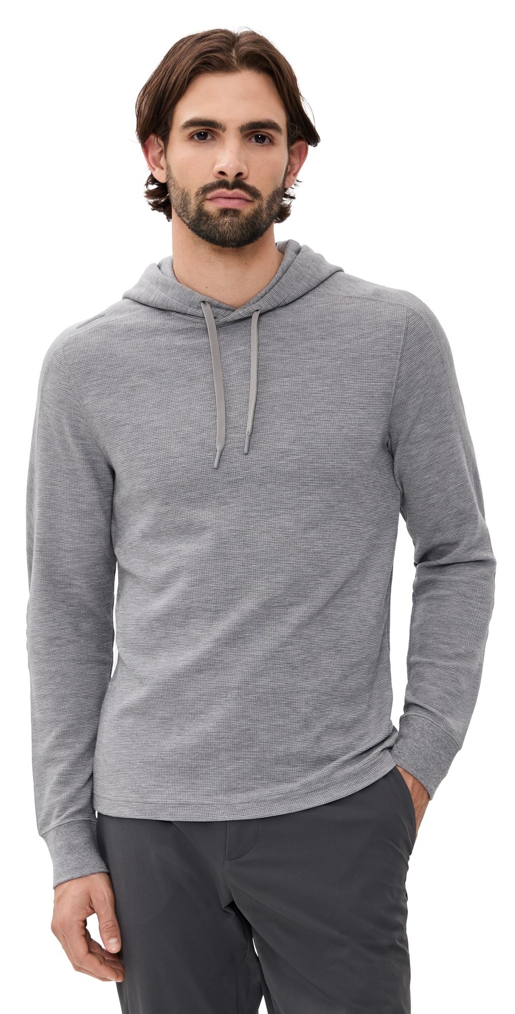 RLX Ralph Lauren Tech Waffle Knit Hoodie Steel Heather S