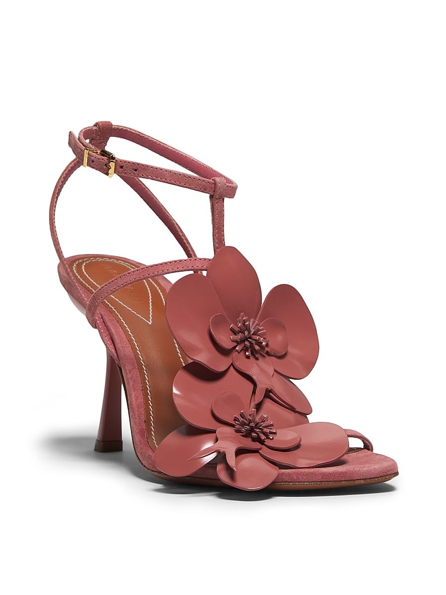 Women's Orchid 85MM Suede Sandals - Coral - Size 8