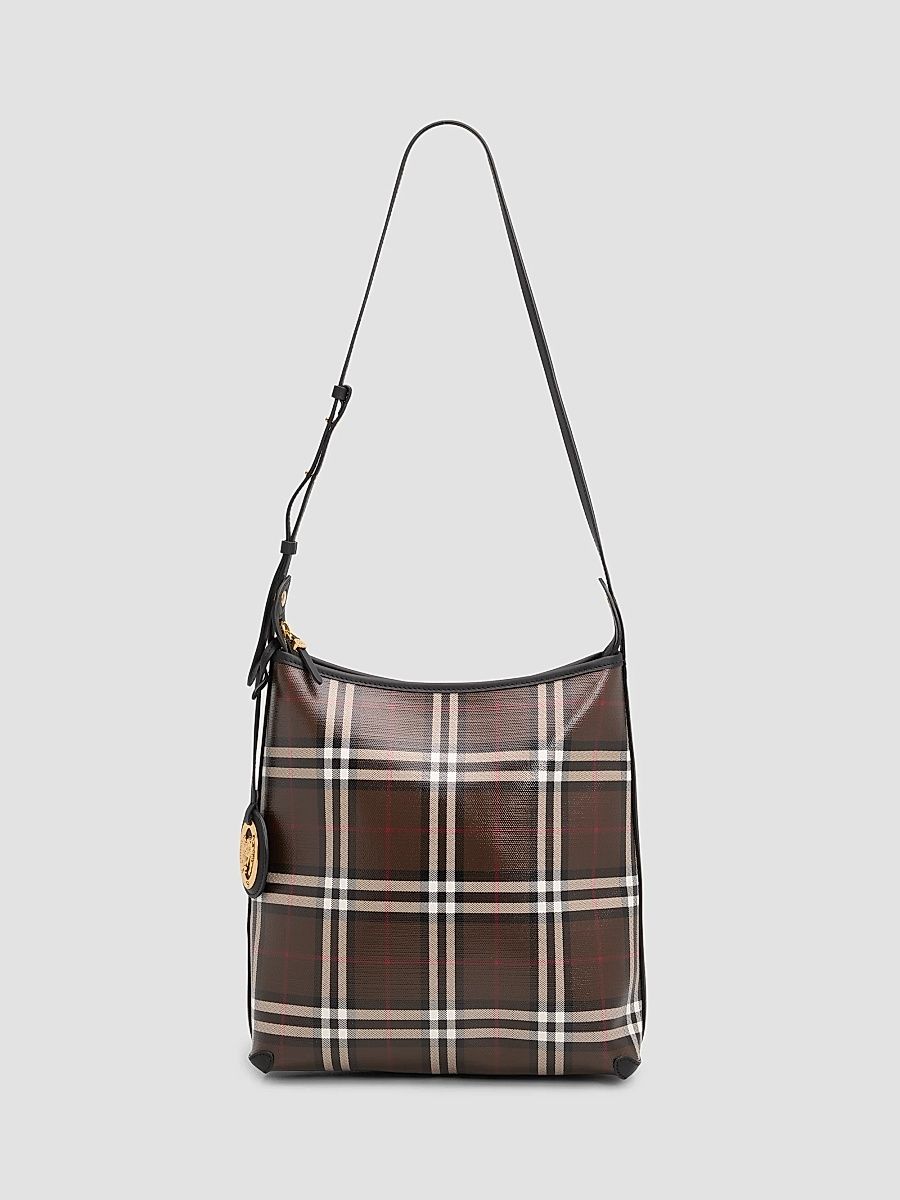 Burberry Women's Small Check Shoulder Bag - Chocolate Brown