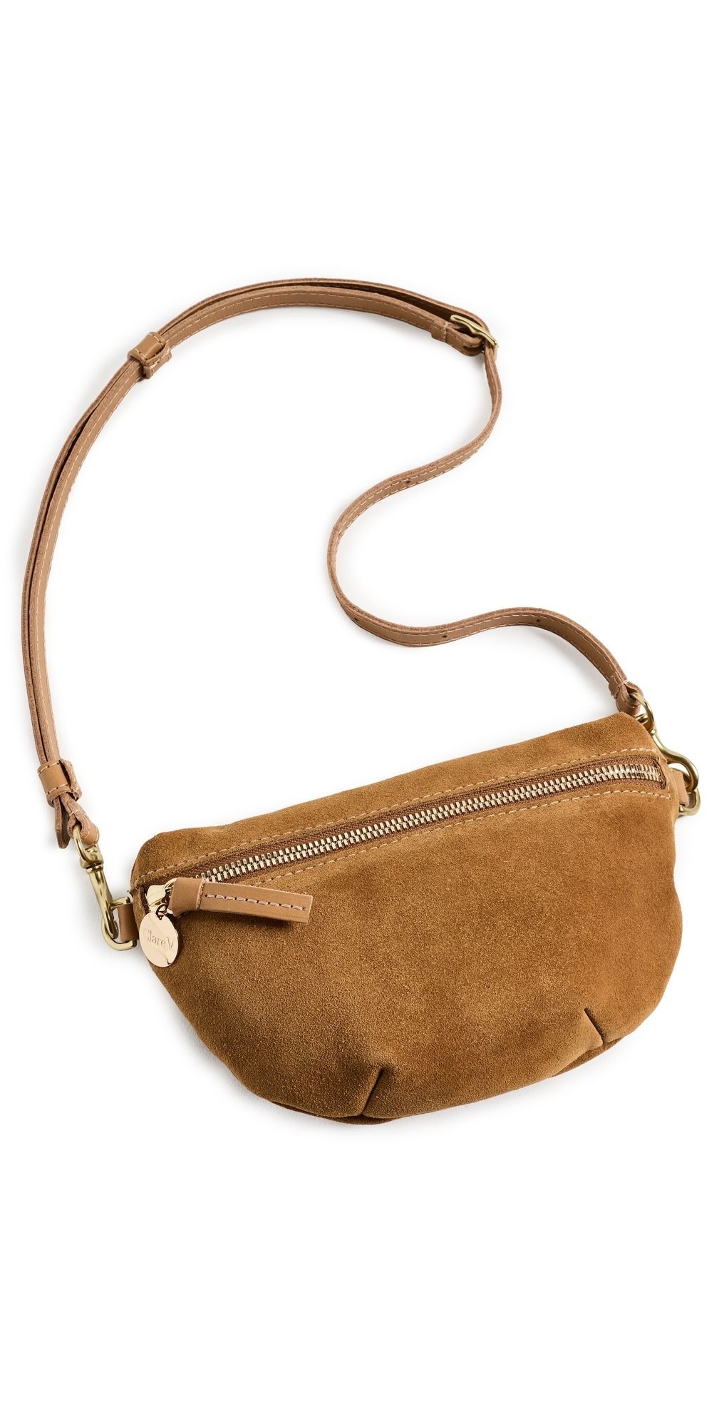 Clare V. Petite Fanny Suede Belt Bag Caramel One Size