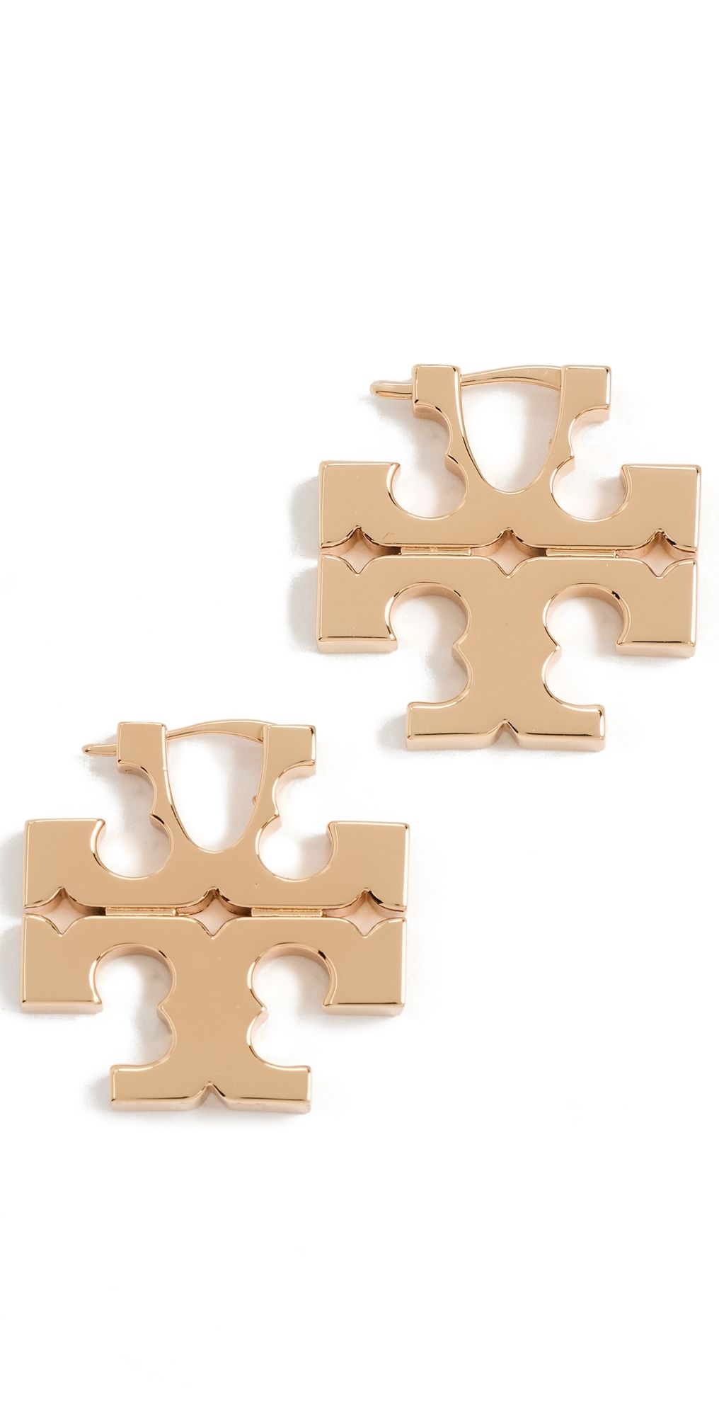 Tory Burch Icon Hidden Hoop Earrings Tory Gold One Size