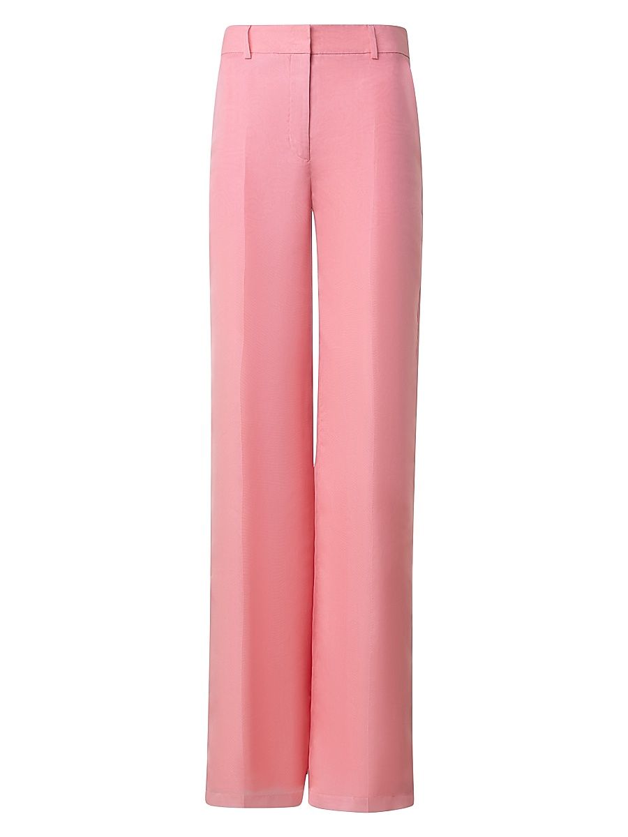 Women's Melin Silk Straight Pants - Lotus - Size 8